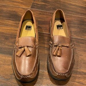 J&M Brown Leather Men's Loafers